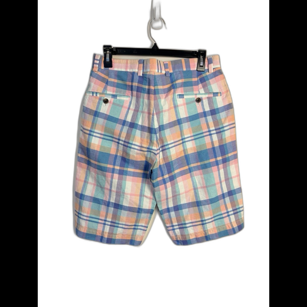 Brooks Brothers Bermuda Shorts Men’s 30 Multicolor Plaid Baird McNutt Linen - Picture 2 of 7
